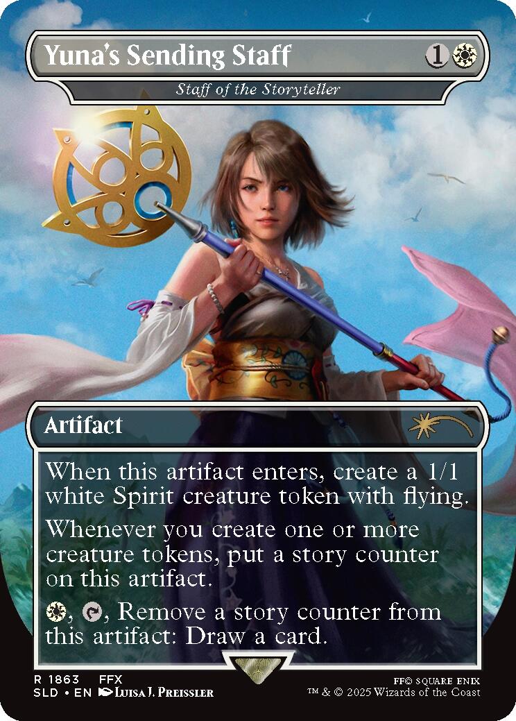 Yuna's Sending Staff - Staff of the Storyteller [Secret Lair Drop Series] | Good Games Morley