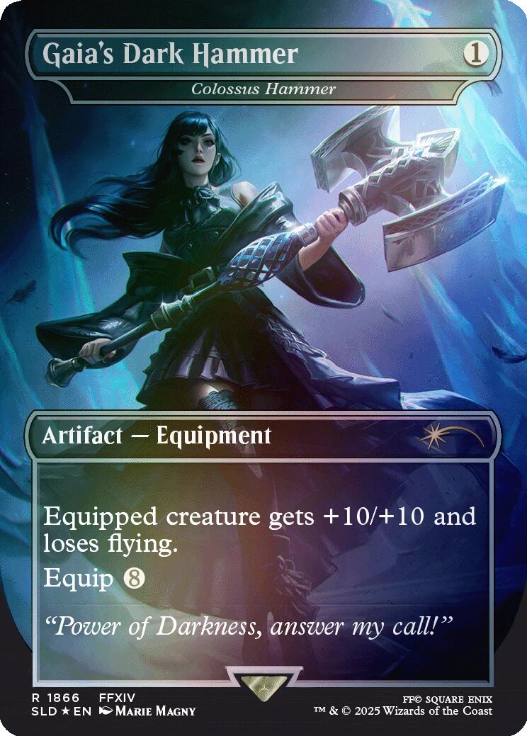 Gaia's Dark Hammer - Colossus Hammer (Rainbow Foil) [Secret Lair Drop Series] | Good Games Morley