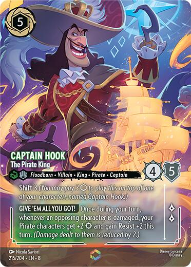 Captain Hook - The Pirate King (Enchanted) (215/204) [Reign of Jafar] | Good Games Morley