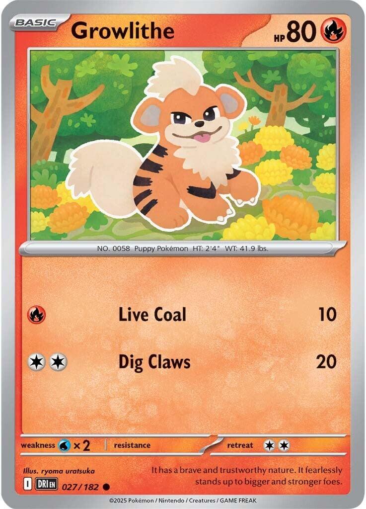 Growlithe (027/182) [Scarlet & Violet: Destined Rivals] | Good Games Morley