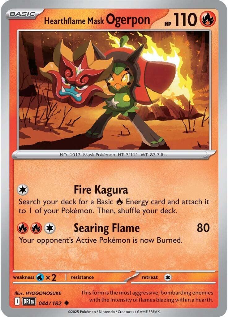 Hearthflame Mask Ogerpon (044/182) [Scarlet & Violet: Destined Rivals] | Good Games Morley