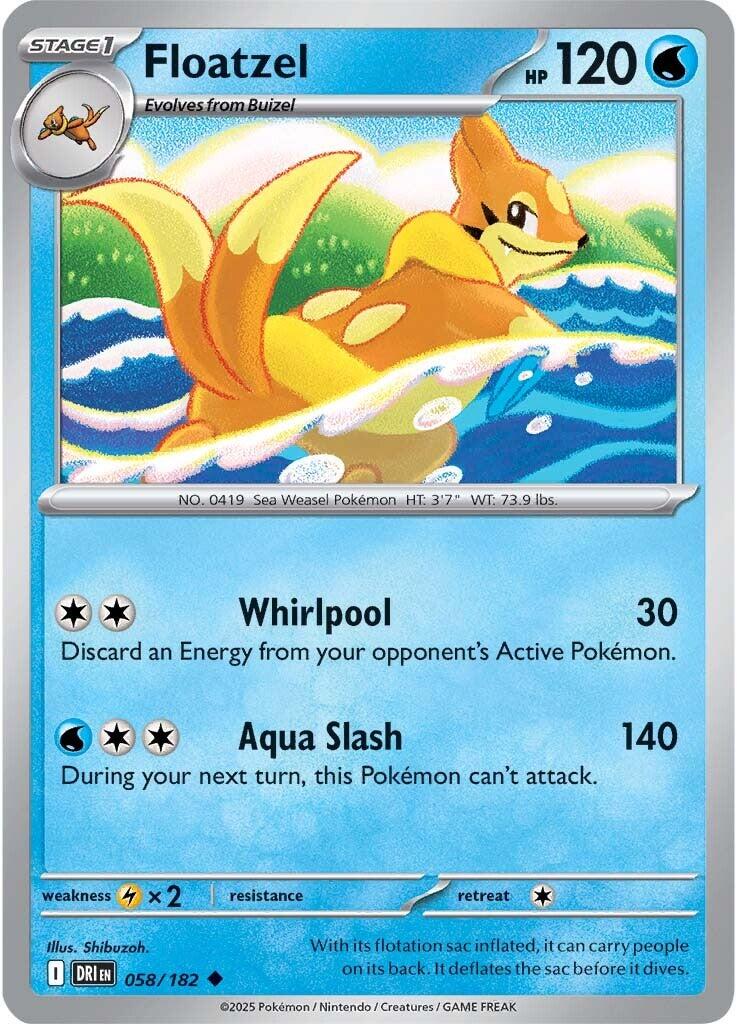 Floatzel (058/182) [Scarlet & Violet: Destined Rivals] | Good Games Morley