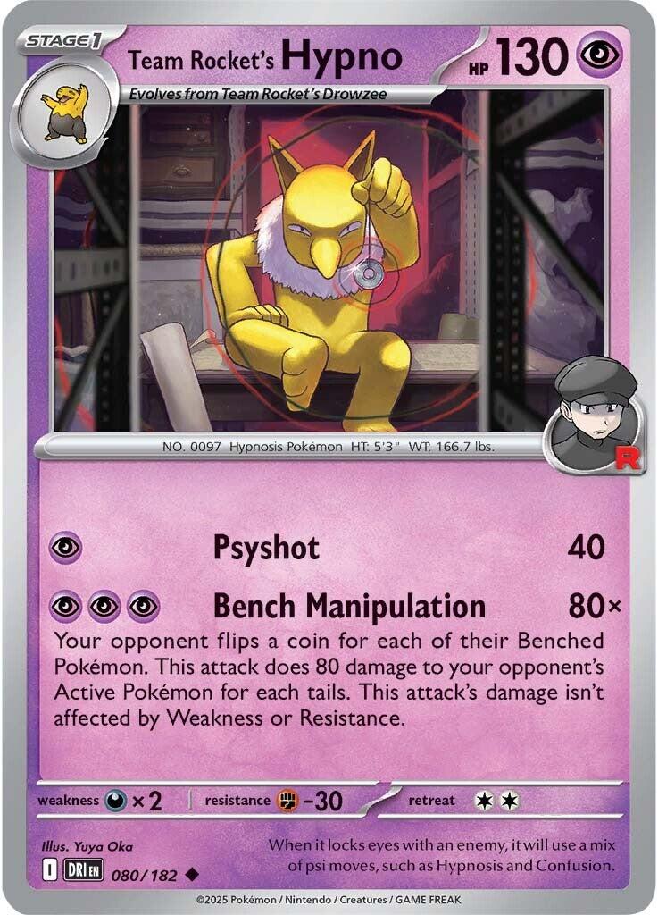 Team Rocket's Hypno (080/182) [Scarlet & Violet: Destined Rivals] | Good Games Morley
