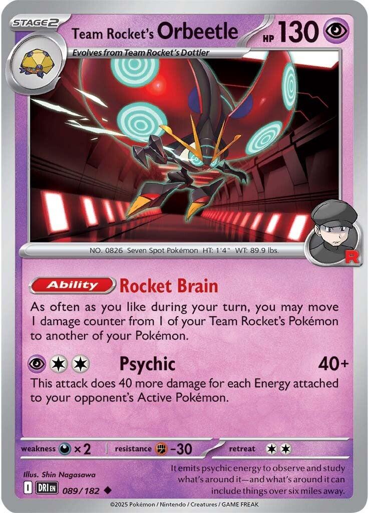 Team Rocket's Orbeetle (089/182) [Scarlet & Violet: Destined Rivals] | Good Games Morley