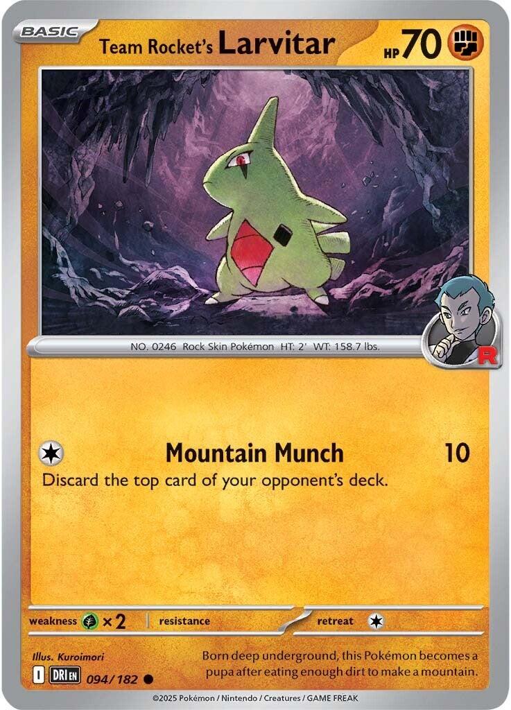 Team Rocket's Larvitar (094/182) [Scarlet & Violet: Destined Rivals] | Good Games Morley