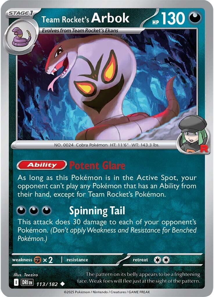 Team Rocket's Arbok (113/182) [Scarlet & Violet: Destined Rivals] | Good Games Morley
