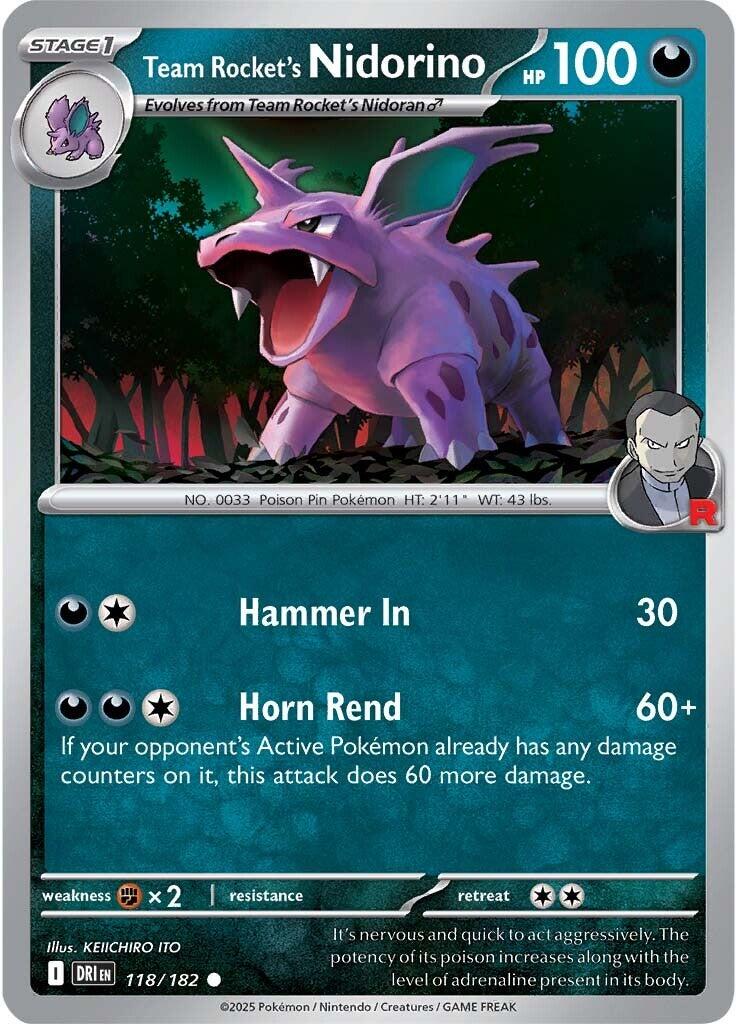 Team Rocket's Nidorino (118/182) [Scarlet & Violet: Destined Rivals] | Good Games Morley