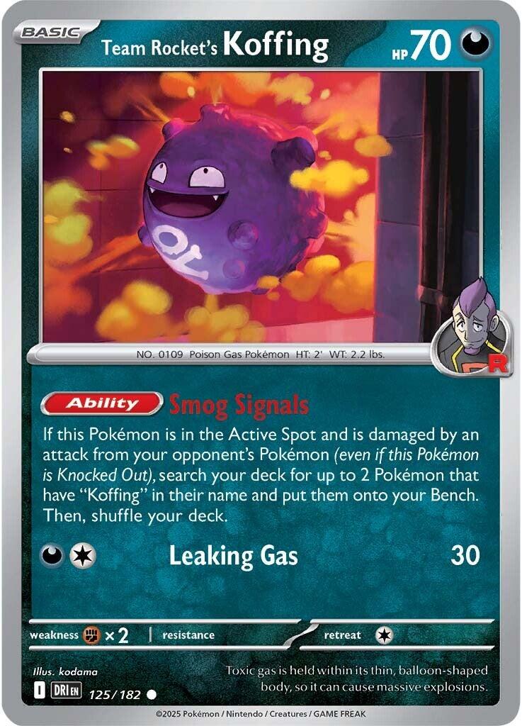 Team Rocket's Koffing (125/182) [Scarlet & Violet: Destined Rivals] | Good Games Morley