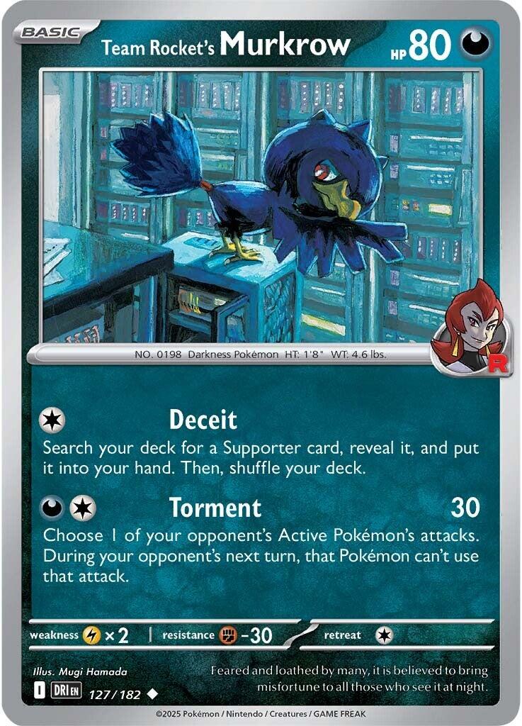 Team Rocket's Murkrow (127/182) [Scarlet & Violet: Destined Rivals] | Good Games Morley