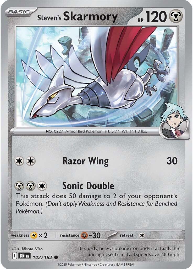 Steven's Skarmory (142/182) [Scarlet & Violet: Destined Rivals] | Good Games Morley