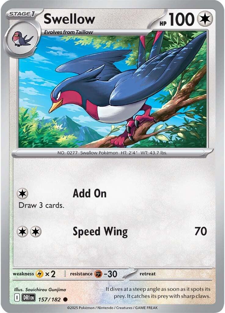 Swellow (157/182) [Scarlet & Violet: Destined Rivals] | Good Games Morley