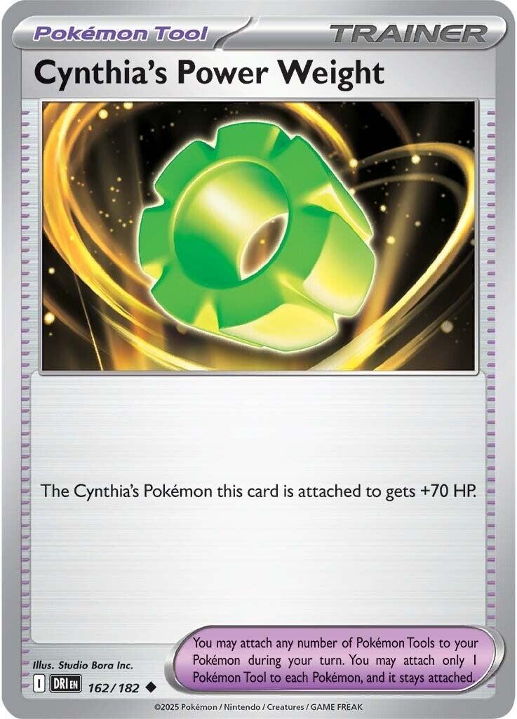 Cynthia's Power Weight (162/182) [Scarlet & Violet: Destined Rivals] | Good Games Morley