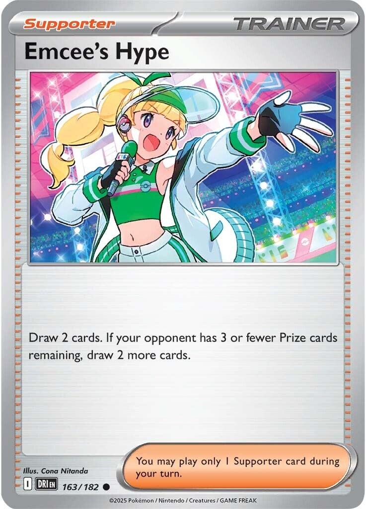 Emcee's Hype (163/182) [Scarlet & Violet: Destined Rivals] | Good Games Morley