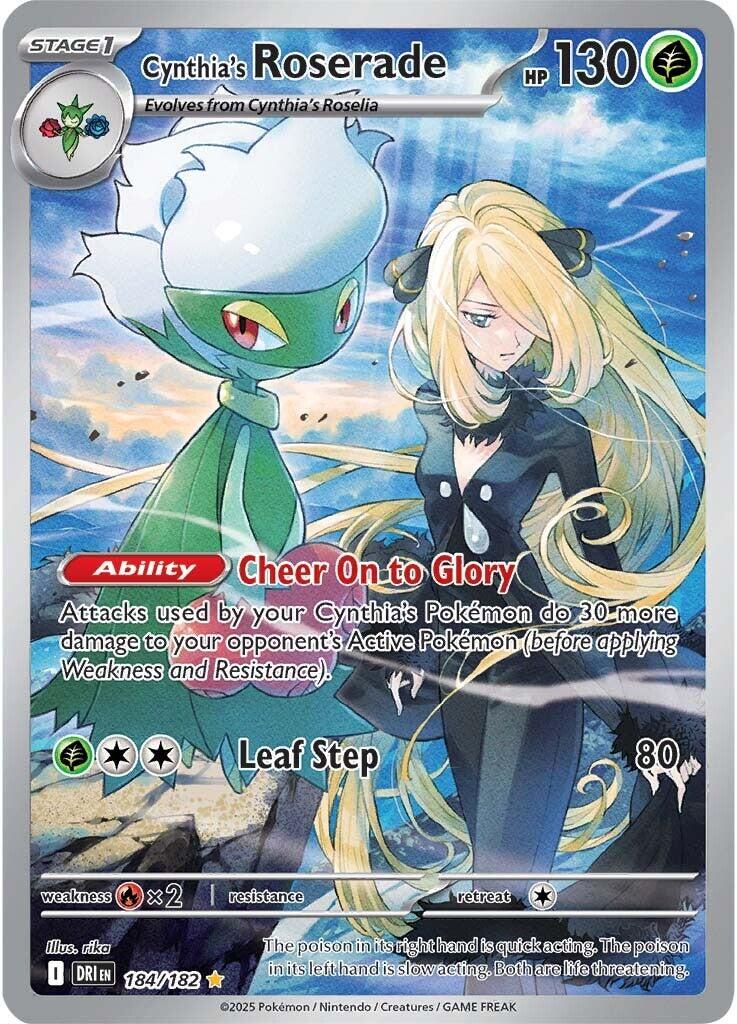Cynthia's Roserade (184/182) [Scarlet & Violet: Destined Rivals] | Good Games Morley