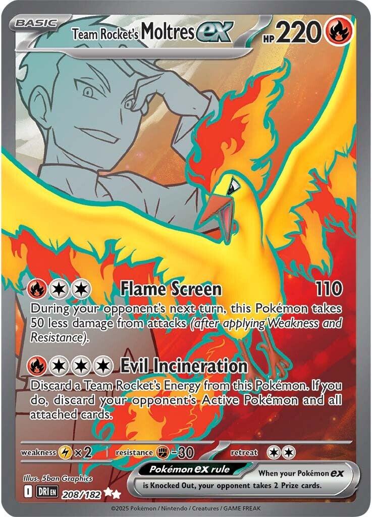 Team Rocket's Moltres ex (208/182) [Scarlet & Violet: Destined Rivals] | Good Games Morley