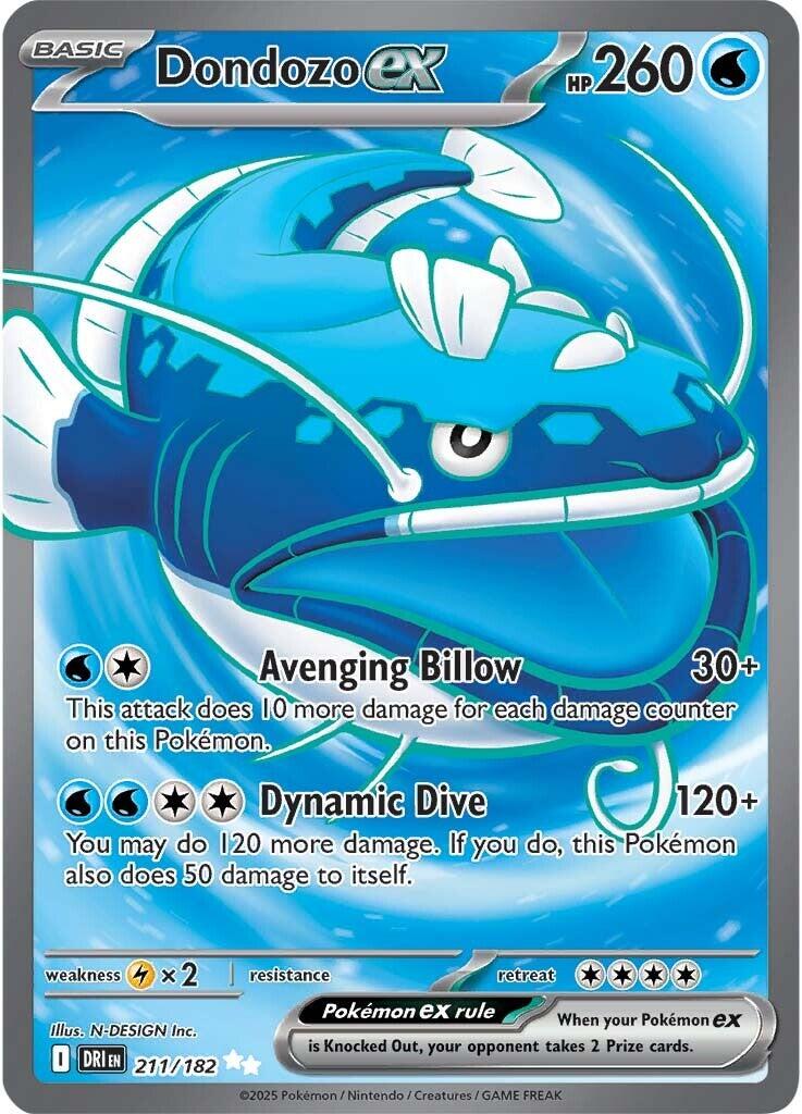 Dondozo ex (211/182) [Scarlet & Violet: Destined Rivals] | Good Games Morley