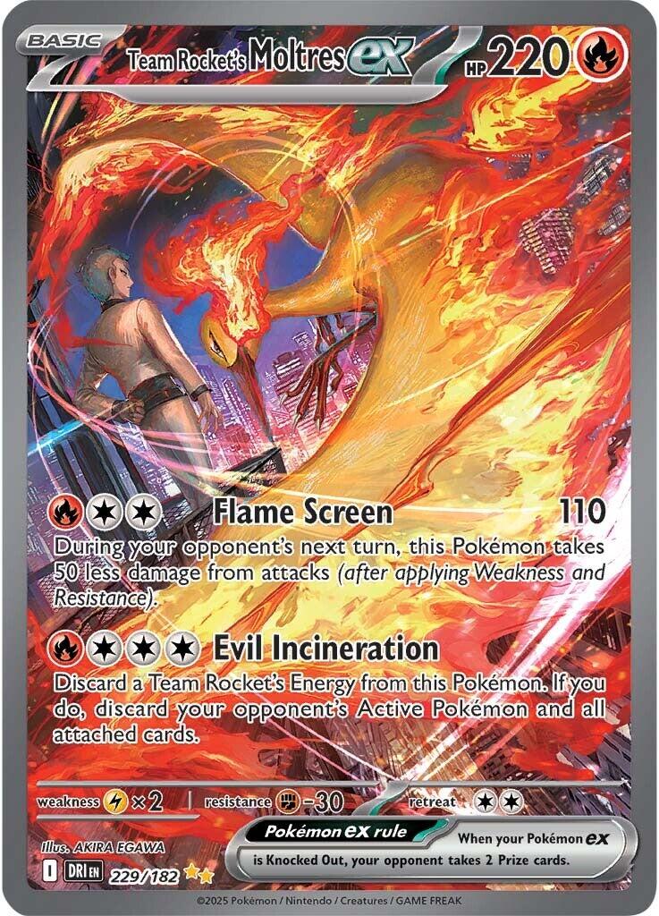 Team Rocket's Moltres ex (229/182) [Scarlet & Violet: Destined Rivals] | Good Games Morley