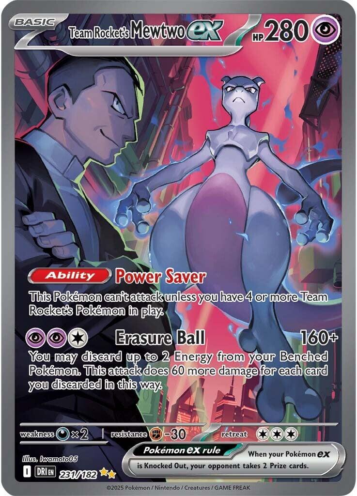 Team Rocket's Mewtwo ex (231/182) [Scarlet & Violet: Destined Rivals] | Good Games Morley