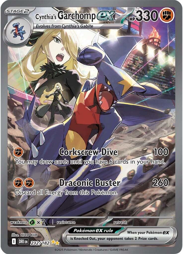 Cynthia's Garchomp ex (232/182) [Scarlet & Violet: Destined Rivals] | Good Games Morley