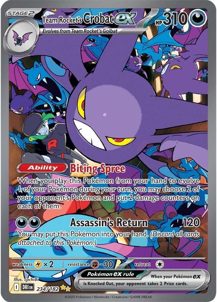Team Rocket's Crobat ex (234/182) [Scarlet & Violet: Destined Rivals] | Good Games Morley