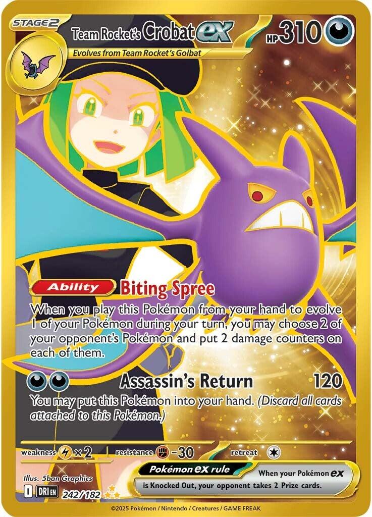Team Rocket's Crobat ex (242/182) [Scarlet & Violet: Destined Rivals] | Good Games Morley
