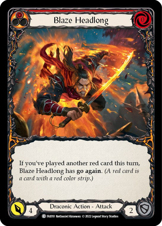 Blaze Headlong [FAI010] (Uprising Fai Blitz Deck) | Good Games Morley