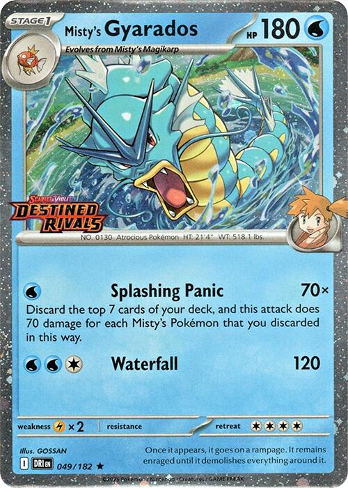 Misty's Gyarados (049/182) (Destined Rivals Stamp) [Scarlet & Violet: Destined Rivals] | Good Games Morley