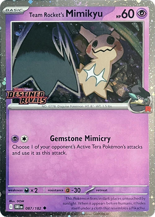 Team Rocket's Mimikyu (087/182) (Destined Rivals Stamp) [Scarlet & Violet: Destined Rivals] | Good Games Morley