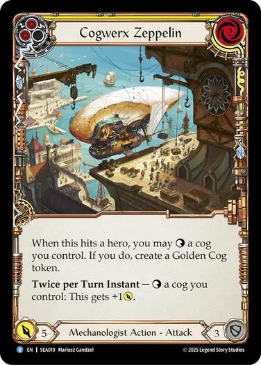Cogwerx Zeppelin (Yellow) [SEA019] (High Seas) | Good Games Morley