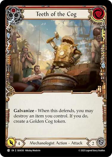 Teeth of the Cog (Red) [SEA030] (High Seas)  Rainbow Foil | Good Games Morley