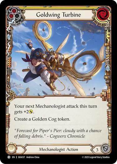 Goldwing Turbine (Yellow) [SEA037] (High Seas)  Rainbow Foil | Good Games Morley
