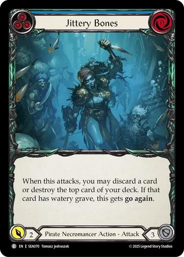 Jittery Bones (Blue) [SEA070] (High Seas)  Rainbow Foil | Good Games Morley