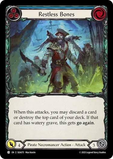 Restless Bones (Blue) [SEA073] (High Seas)  Rainbow Foil | Good Games Morley