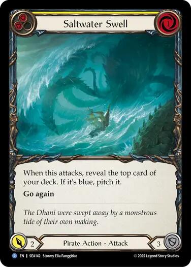 Saltwater Swell (Yellow) [SEA142] (High Seas)  Rainbow Foil | Good Games Morley