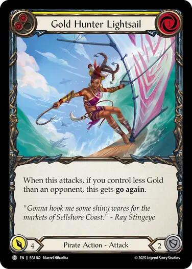 Gold Hunter Lightsail [SEA162] (High Seas)  Rainbow Foil | Good Games Morley