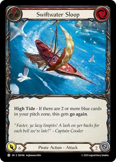 Swiftwater Sloop (Red) [SEA166] (High Seas)  Rainbow Foil | Good Games Morley