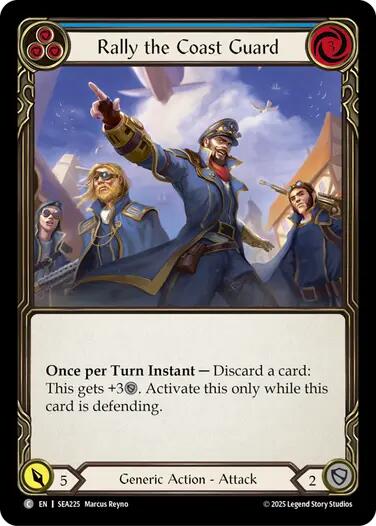 Rally the Coast Guard (Blue) [SEA225] (High Seas)  Rainbow Foil | Good Games Morley