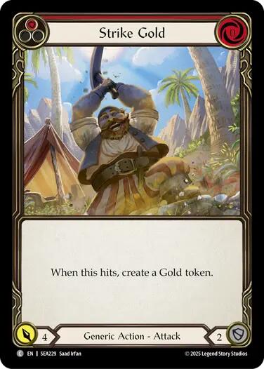 Strike Gold (Red) [SEA229] (High Seas)  Rainbow Foil | Good Games Morley