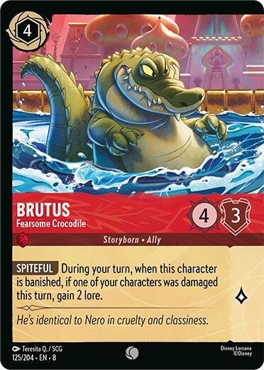 Brutus - Fearsome Crocodile (Cold Foil) (125/204) [Reign of Jafar] | Good Games Morley