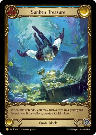 Sunken Treasure [SEA133] (High Seas)  Cold Foil | Good Games Morley