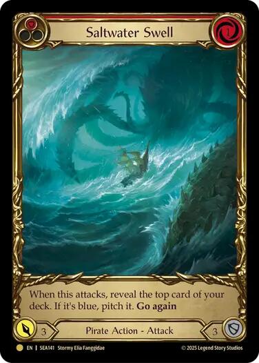 Saltwater Swell (Red) (Treasure) [SEA141] (High Seas)  Cold Foil | Good Games Morley