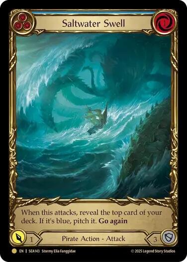 Saltwater Swell (Blue) (Treasure) [SEA143] (High Seas)  Cold Foil | Good Games Morley