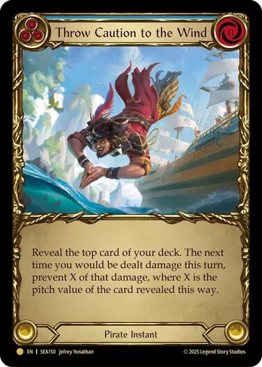 Throw Caution to the Wind (Treasure) [SEA150] (High Seas)  Cold Foil | Good Games Morley