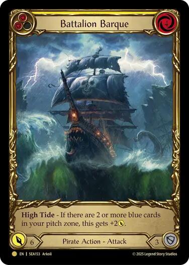 Battalion Barque (Yellow) (Treasure) [SEA153] (High Seas)  Cold Foil | Good Games Morley