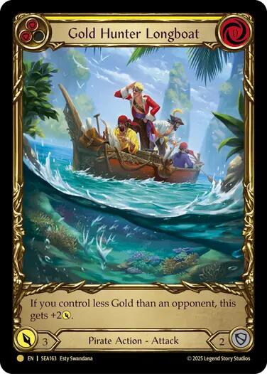 Gold Hunter Longboat (Treasure) [SEA163] (High Seas)  Cold Foil | Good Games Morley
