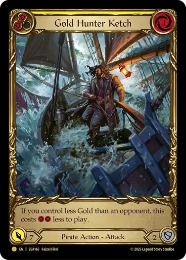 Gold Hunter Ketch (Treasure) [SEA165] (High Seas)  Cold Foil | Good Games Morley