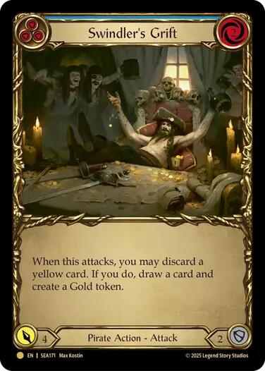 Swindler's Grift (Blue) (Treasure) [SEA171] (High Seas)  Cold Foil | Good Games Morley