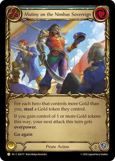 Mutiny on the Nimbus Sovereign (Treasure) [SEA177] (High Seas)  Cold Foil | Good Games Morley