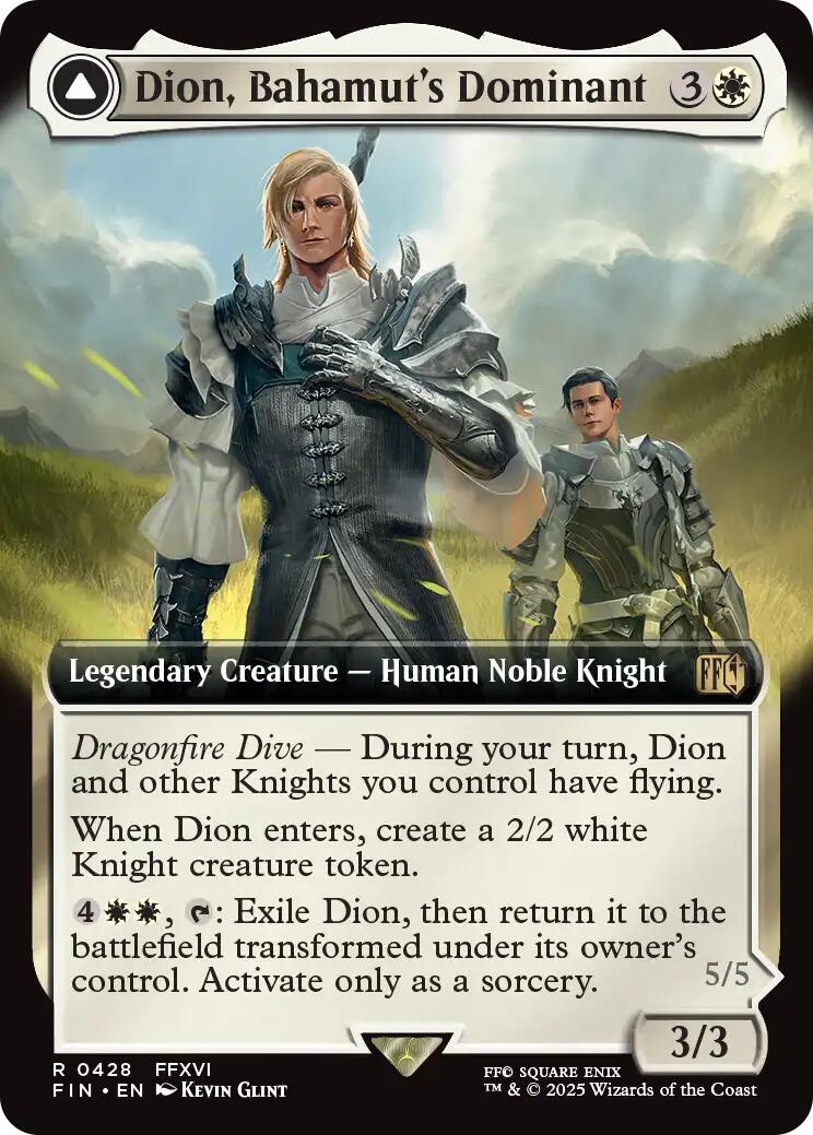 Dion, Bahamut's Dominant // Bahamut, Warden of Light (Extended Art) [FINAL FANTASY] | Good Games Morley