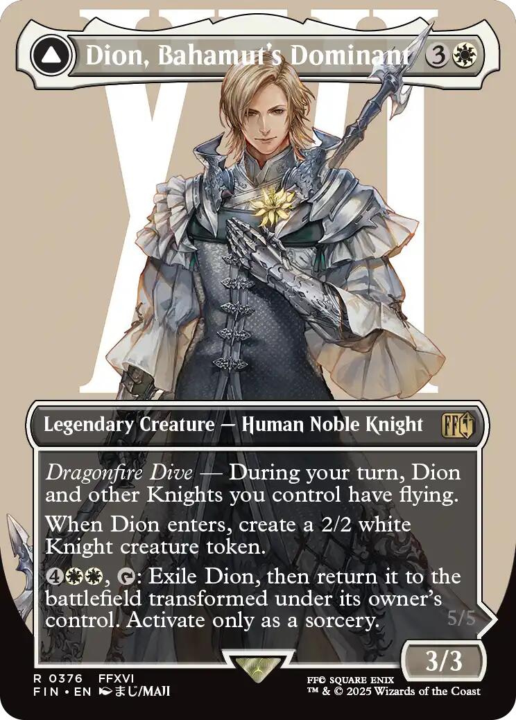 Dion, Bahamut's Dominant // Bahamut, Warden of Light (Borderless) [FINAL FANTASY] | Good Games Morley